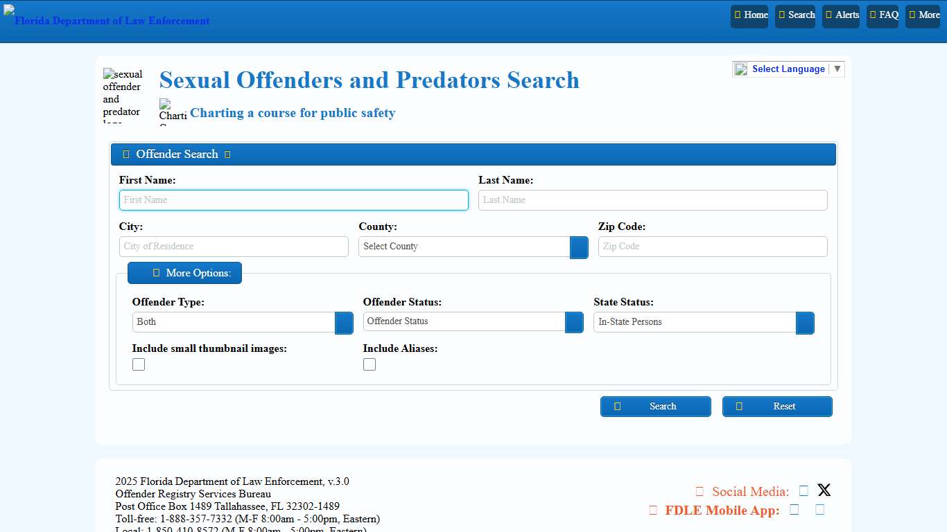 FDLE - Sexual Offender and Predator System