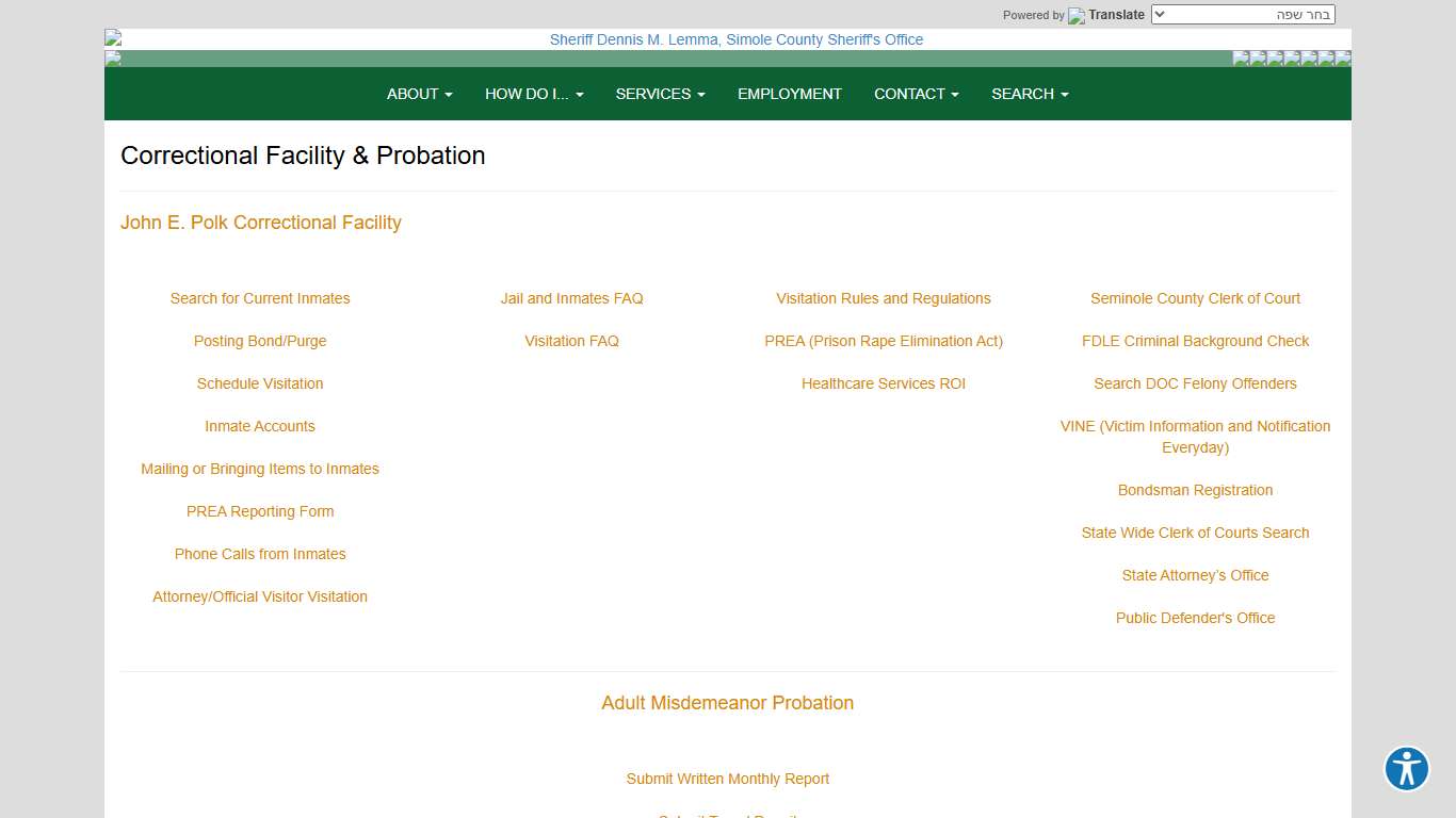 Correctional Facility & Probation